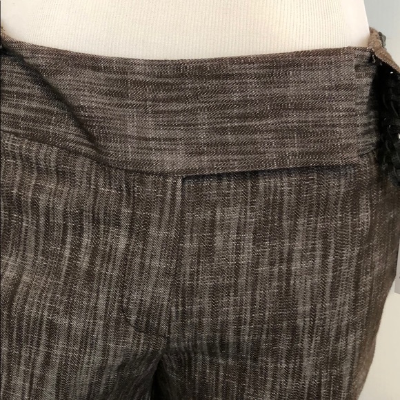 NWT Larry Levine 8P chocolate gray cropped pants - Picture 5 of 8